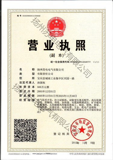 蘇電營業(yè)執(zhí)照